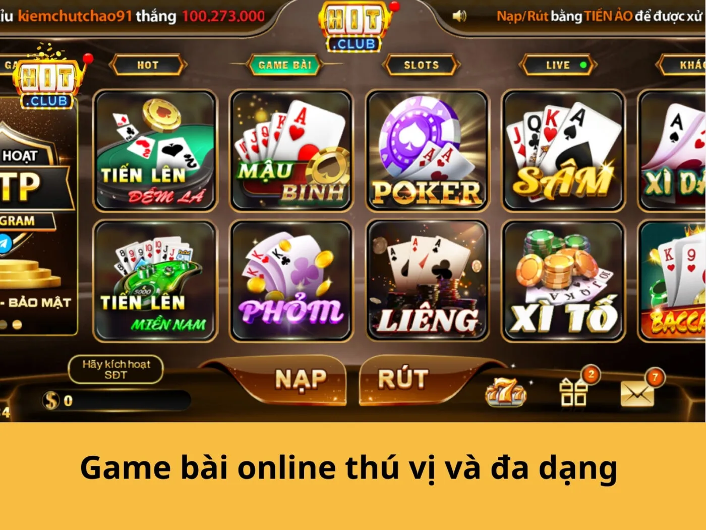 Game bài online thú vị và đa dạng 