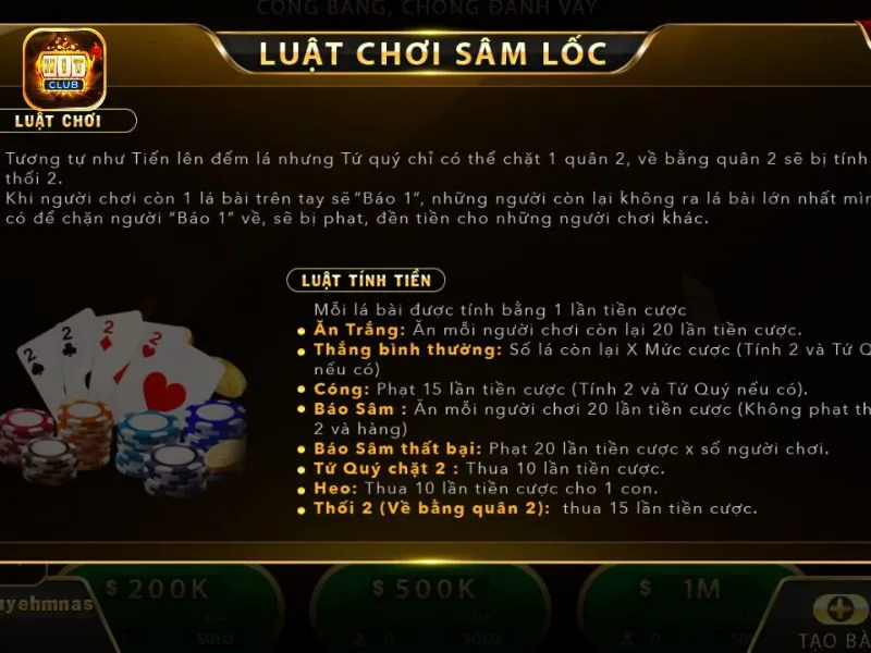 Hiểu luật chơi sâm lốc để đánh bài hiệu quả