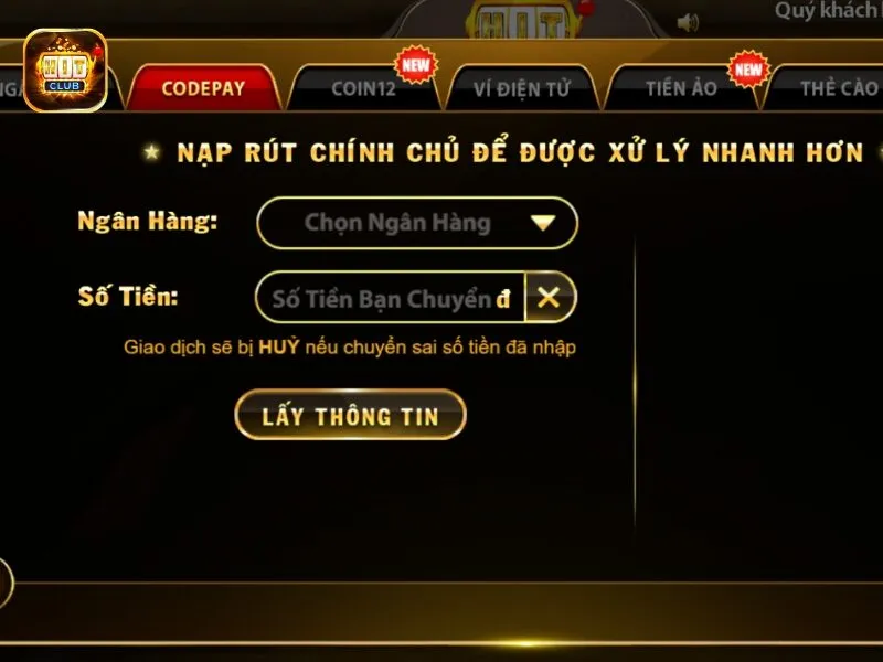 Rút tiền Hit Club trong thời gian nhanh nhất 