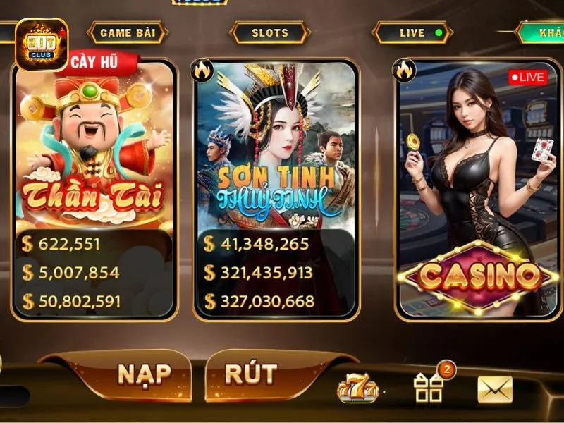 Thần Tài nằm trong danh sách game Nổ Hũ