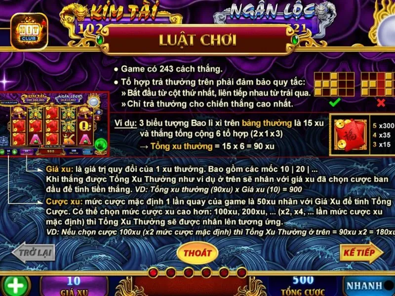 Vòng quay thưởng lớn với kho tàng ngũ long